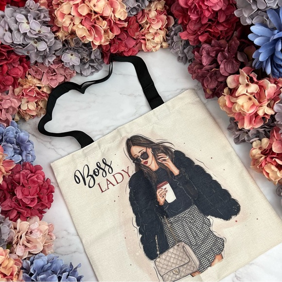 Eco-Friendly High Fashion Boss Lady Folding Tote Bag - Picture 3 of 15